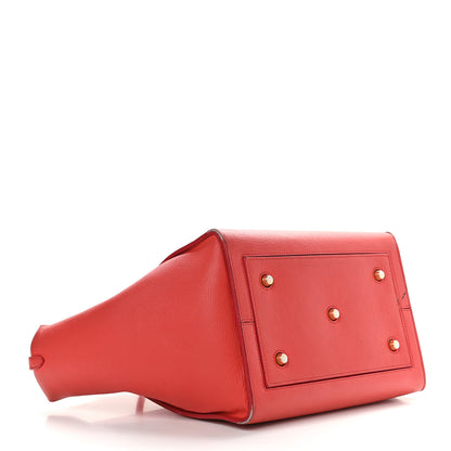 Celine Crisped Calfskin Medium Tie Knot Tote Vermillion 4 of 17