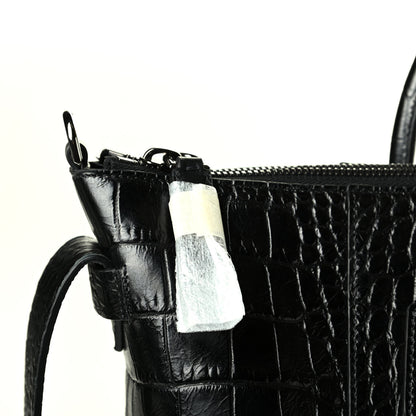 Givenchy Calfskin Crocodile Embossed Medium Soft Antigona Black 5 of 7