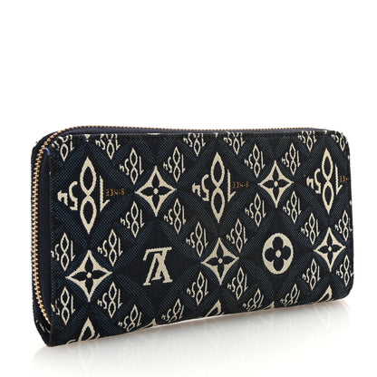 Louis Vuitton Jacquard Since 1854 Zippy Wallet Blue 3 of 6
