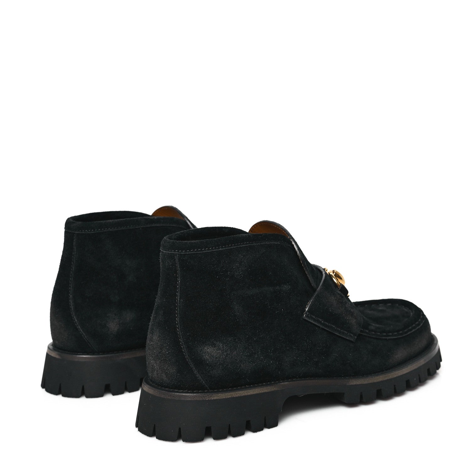 Gucci Suede Horsebit Womens Ankle Boots 38 Black 4 of 8