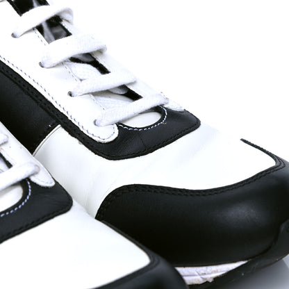 Gucci Calfskin Womens Interlocking G Sneakers 37.5 Black White 6 of 7