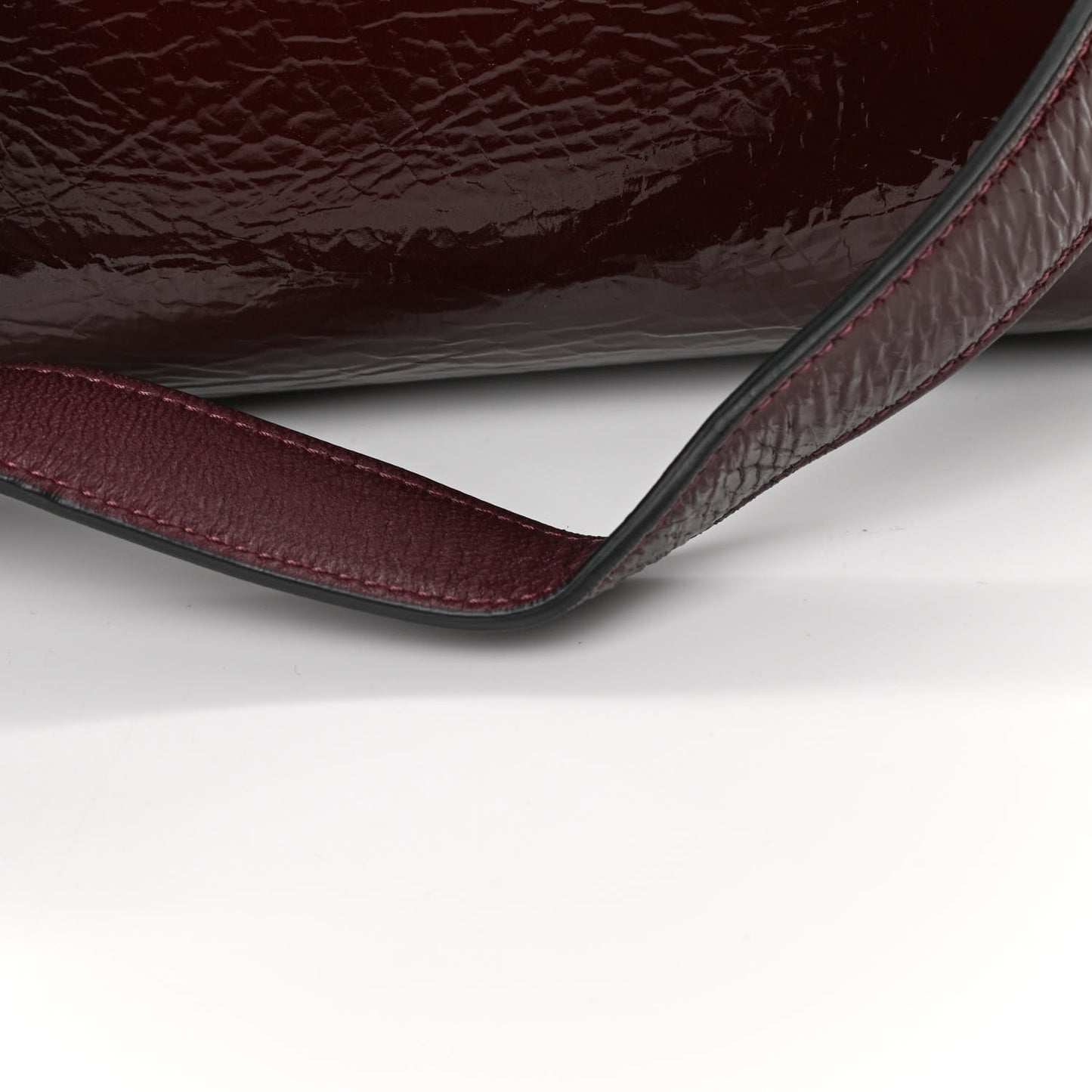 Crinkled Patent Calfskin Small Antigona Aubergine