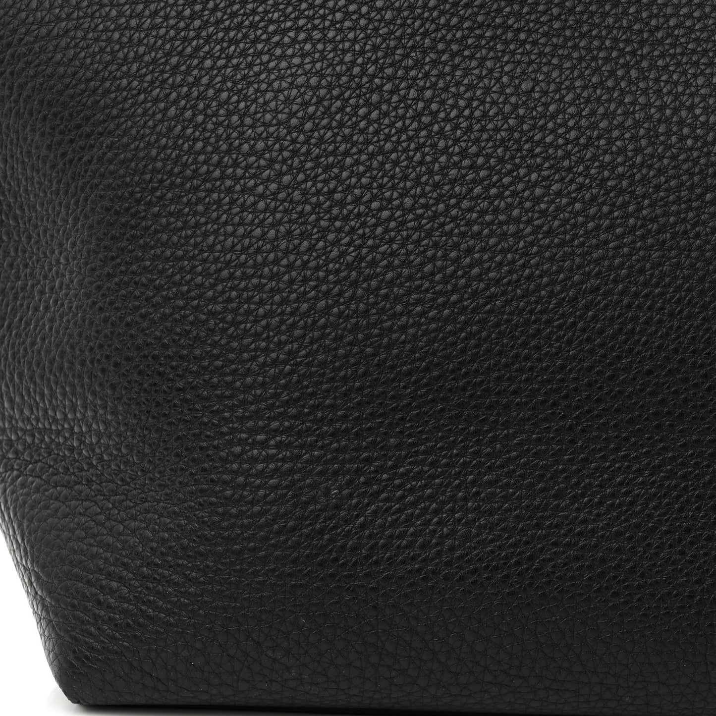 Grained Calfskin Rockstud Shoulder Tote Black