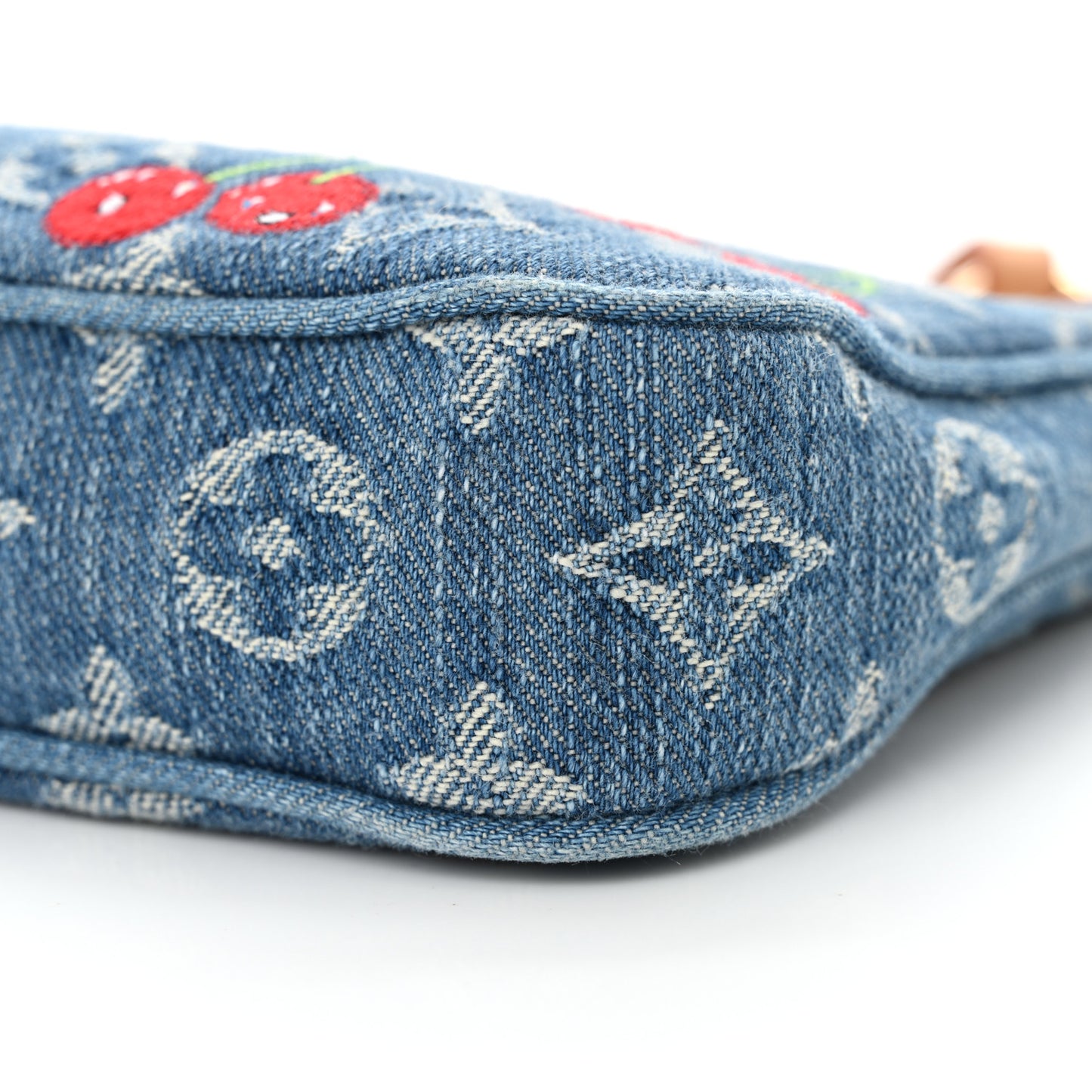LV X TM Monogram Denim Cerises Pochette Accessories Blue