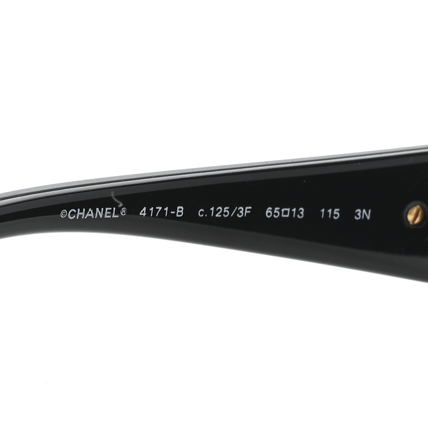 Chanel Crystal Camellia CC Sunglasses 4171-B Black 5 of 8