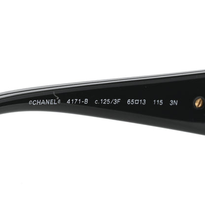 Chanel Crystal Camellia CC Sunglasses 4171-B Black 5 of 8