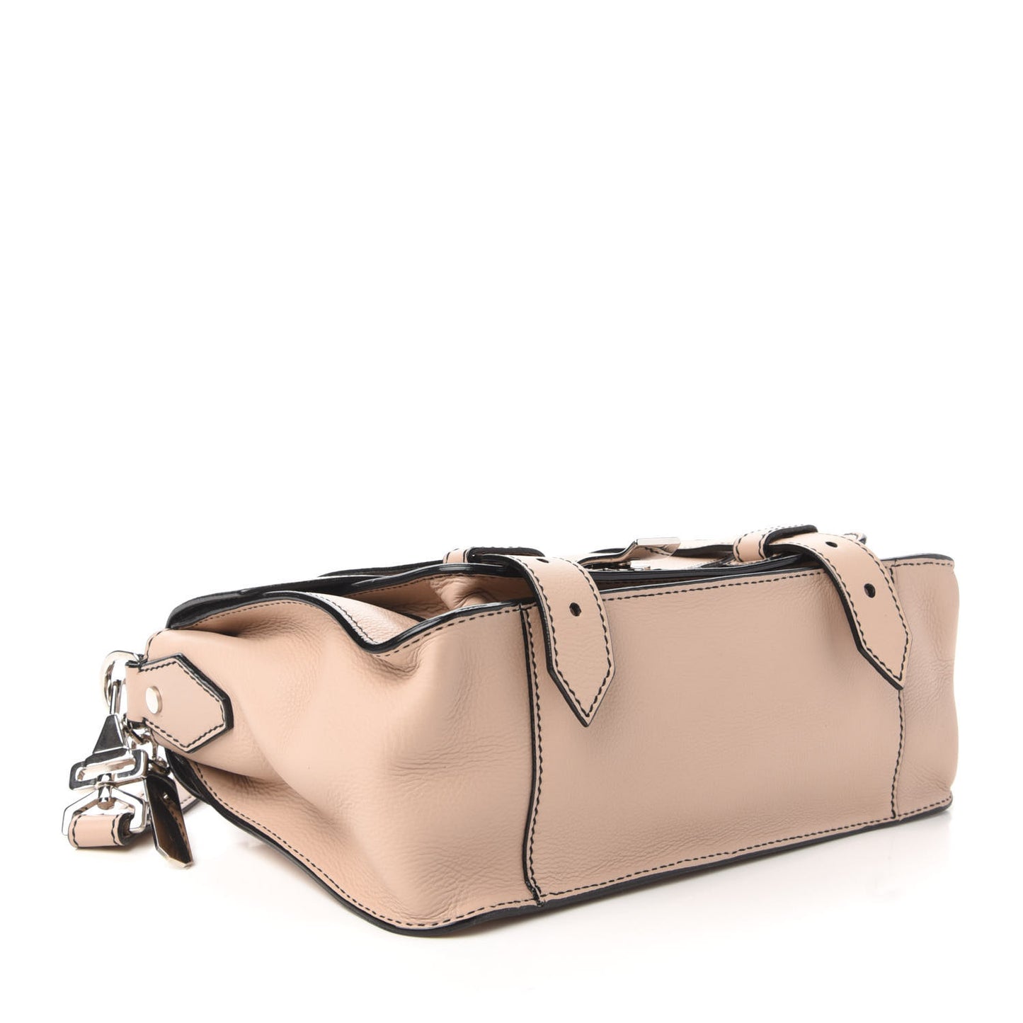 Grained Calfskin Medium Contrast Stitch PS1 Satchel Sand