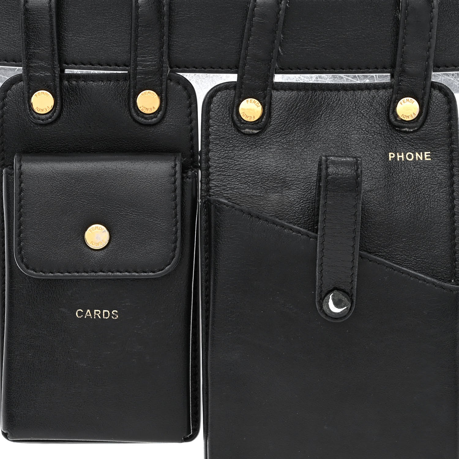 Fendi Vitello Glacier Utility Belt Pouch Black 10 of 21