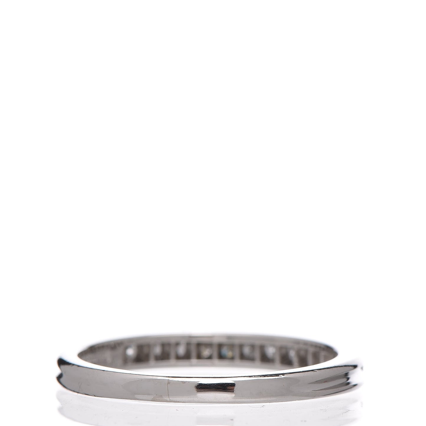 Platinum Diamond .24ctw Half Circle Wedding Band Ring 54 7