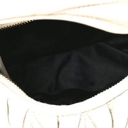 Miu Miu Nappa Matelasse Small Wander Hobo White 5 of 9