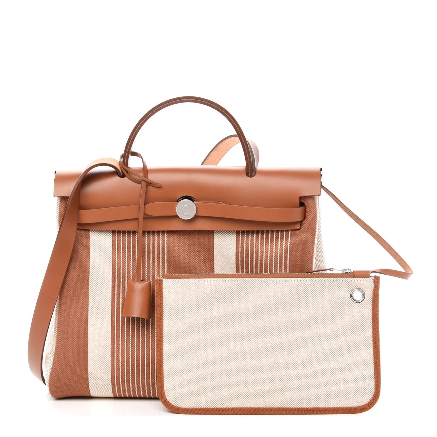 Vache Hunter Toile H Vibration Herbag Zip Retourne 31 PM Fauve Ecru Beige