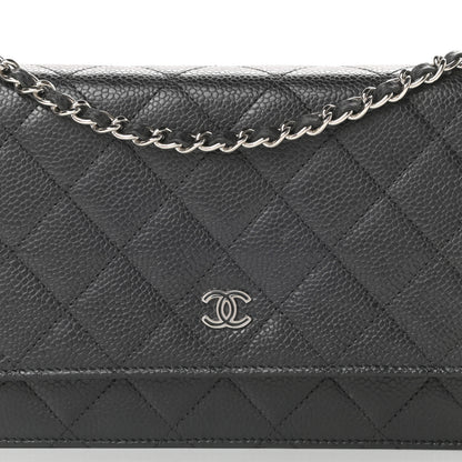 Chanel Caviar Quilted Wallet On Chain WOC Black 9 of 13