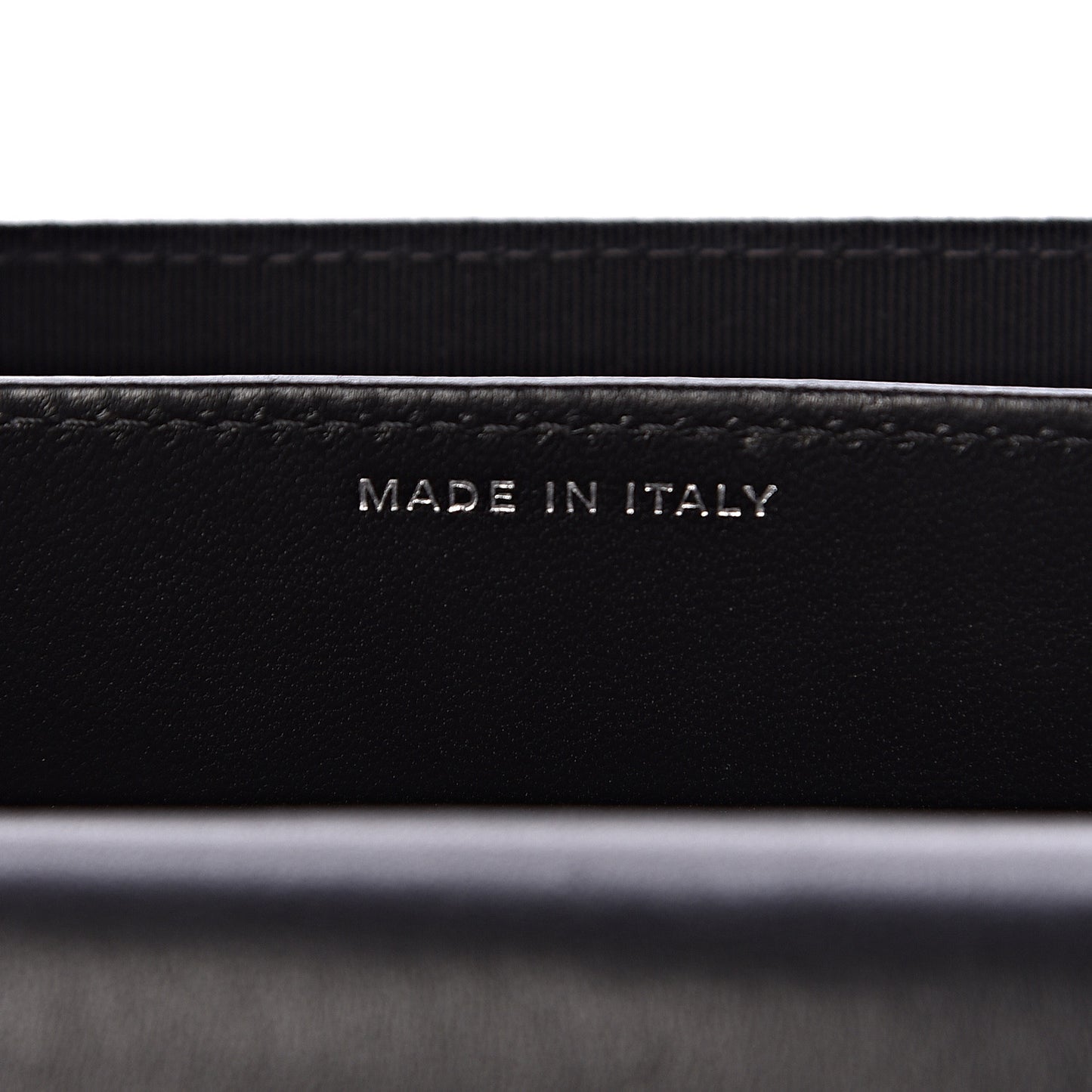 Lambskin Quilted Flap Card Holder Wallet Black