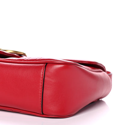 Gucci Calfskin Matelasse Small GG Marmont Shoulder Bag Hibiscus Red 11 of 11