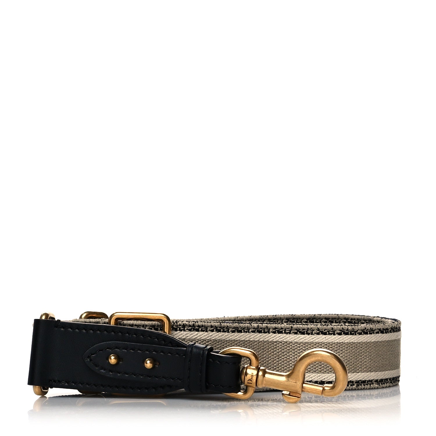Christian Dior Canvas Embroidered Shoulder Strap Beige 1 of 4