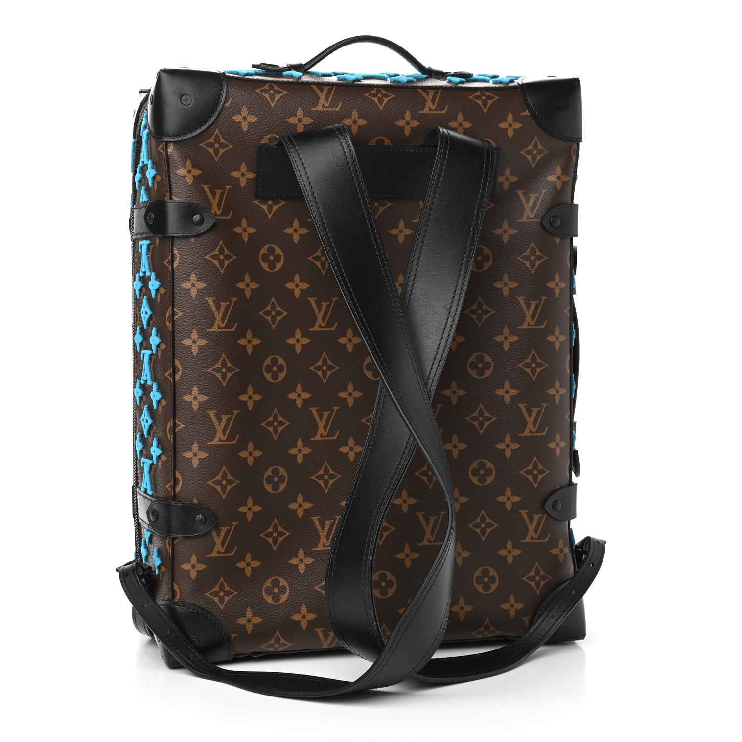 Louis Vuitton Monogram Tuffetage Soft Trunk Backpack PM Turquoise 3 of 10