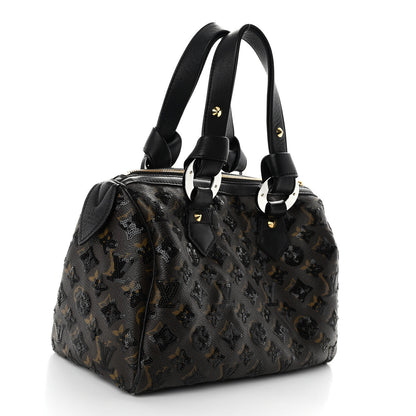 Louis Vuitton Monogram Sequins Eclipse Speedy 28 Black 3 of 11