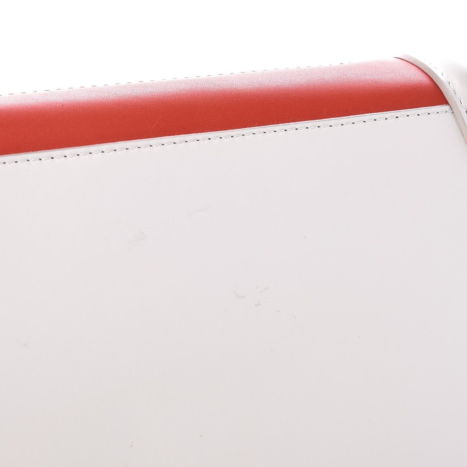 Celine Satin Calfskin Mini Tri-Color Luggage Vermillion 9 of 10