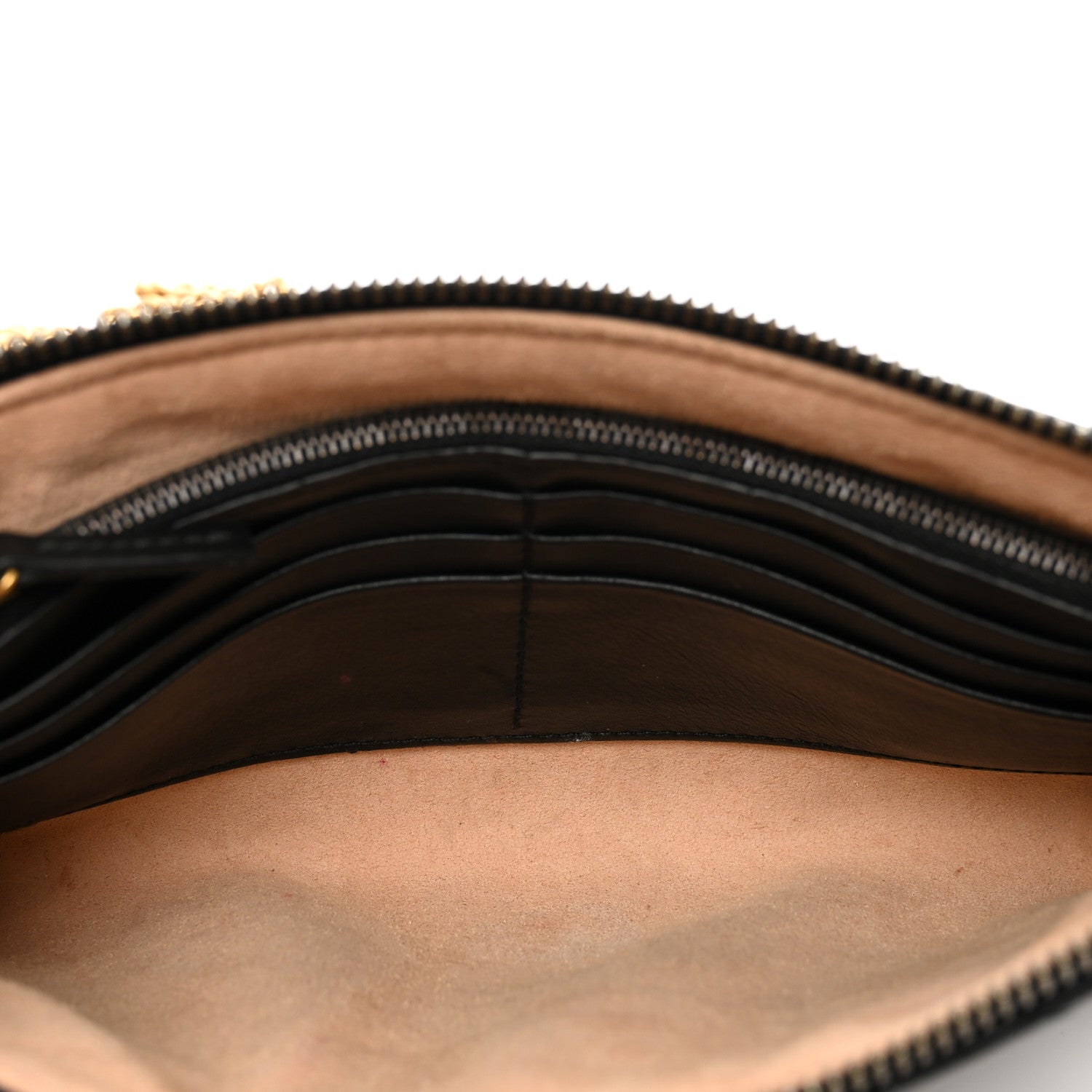 Gucci Calfskin Matelasse Mini GG Marmont Chain Bag Black 6 of 11