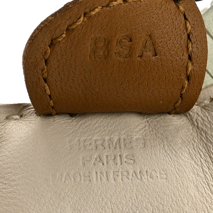 Hermes Milo Lambskin Grigri Rodeo Horse Bag Charm PM Craie Vert Fizz Kraft 3 of 5