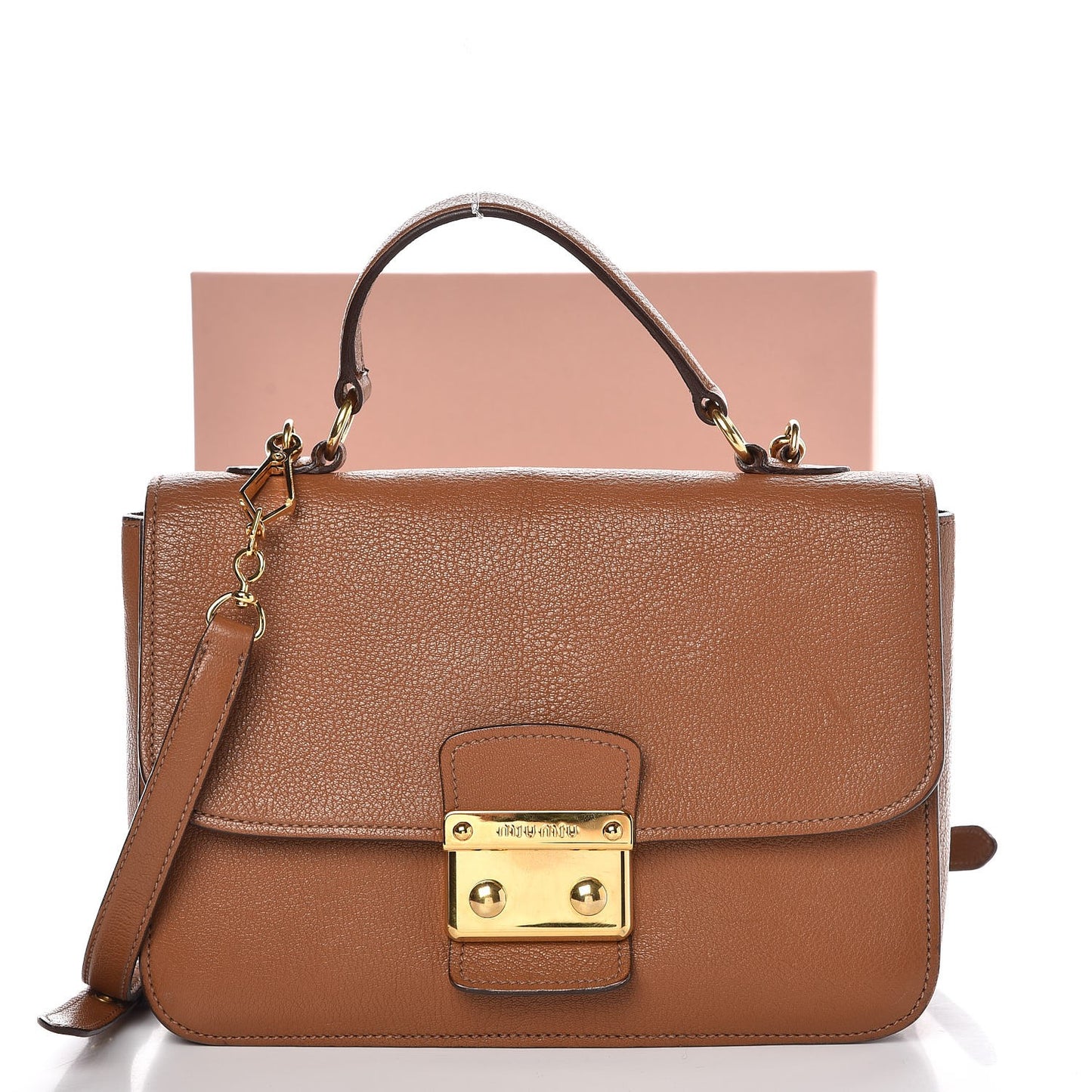 Goatskin Madras Shoulder Bag Cuoio