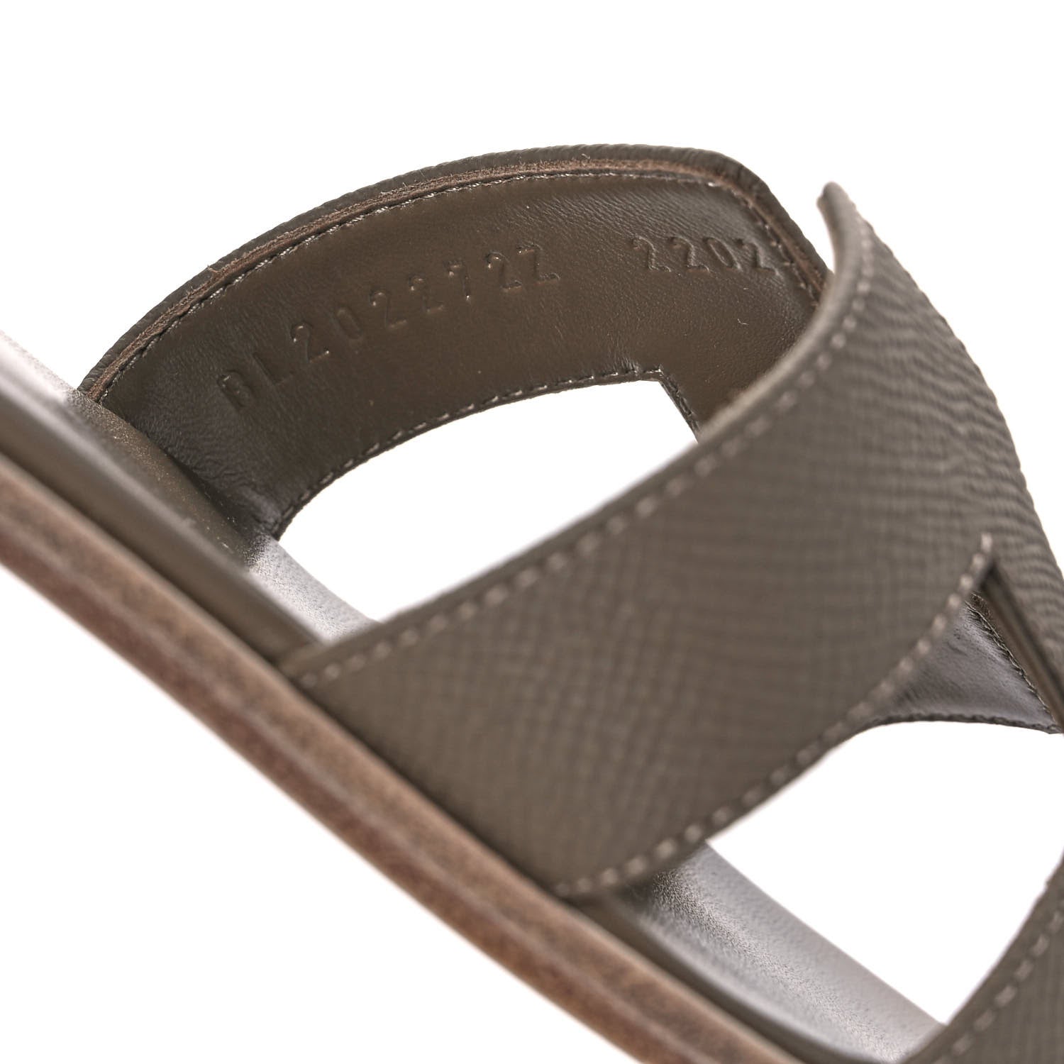 Hermes Epsom Oran Sandals 39.5 Etoupe 8 of 9