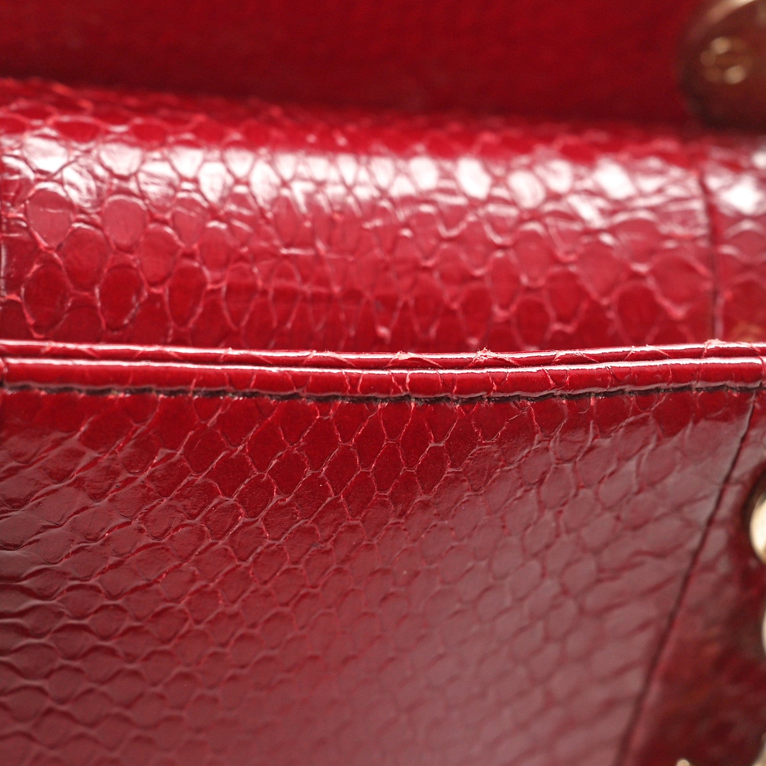 Christian Dior Snakeskin Gradient Mini Lady Dior Red 10 of 10