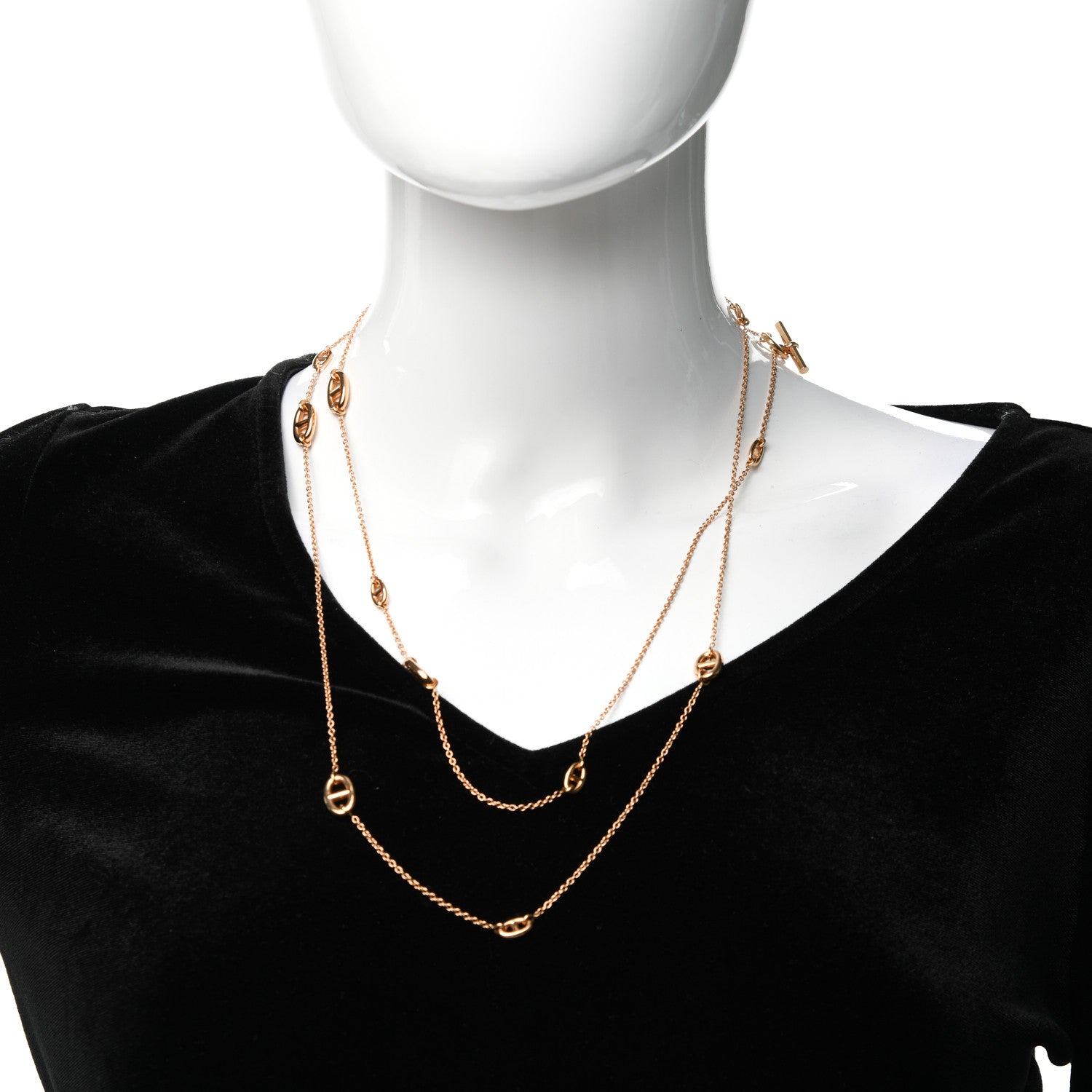 Hermes 18K Rose Gold PM Farandole Necklace 120 2 of 4