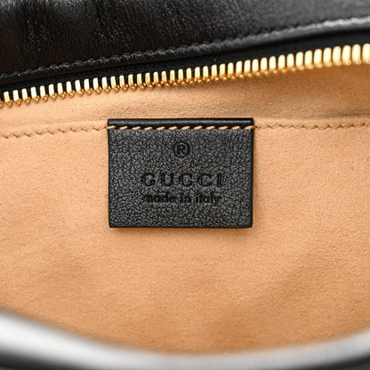 Gucci Monogram Matelasse Diagonal Small GG Marmont Chain Shoulder Bag Beige Black 6 of 10