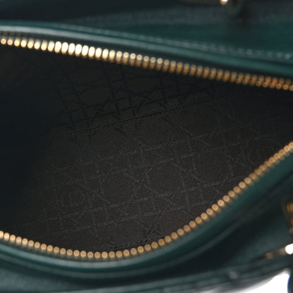 Christian Dior Lambskin Cannage Medium Lady Dior Pine Green 5 of 10
