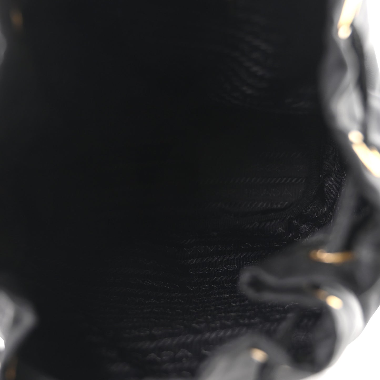 Saffiano Tessuto Nylon Mini Bucket Crossbody Bag Black