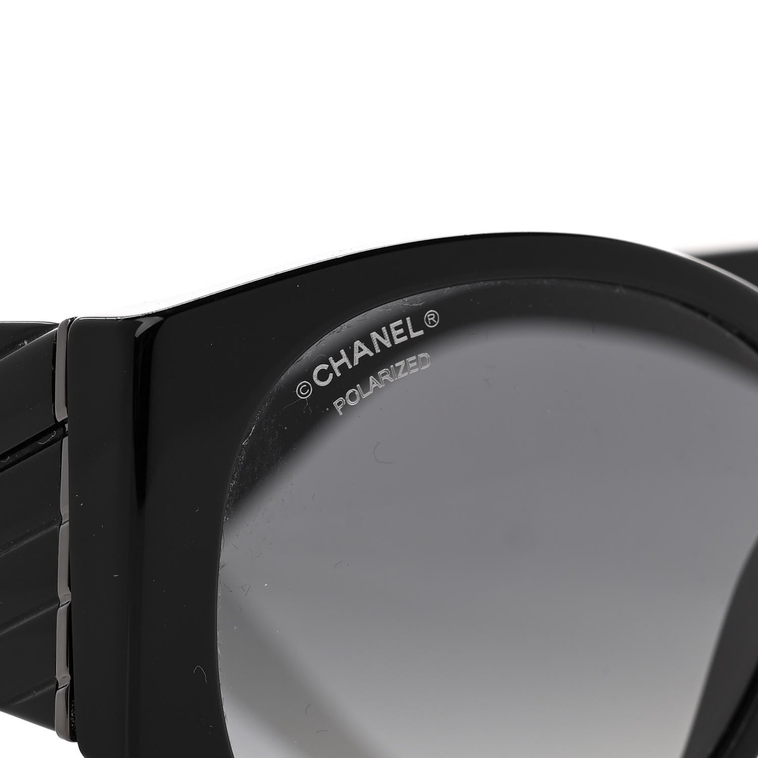 Chanel Acetate Polarized Oval Sunglasses 5411-A Black 7 of 8