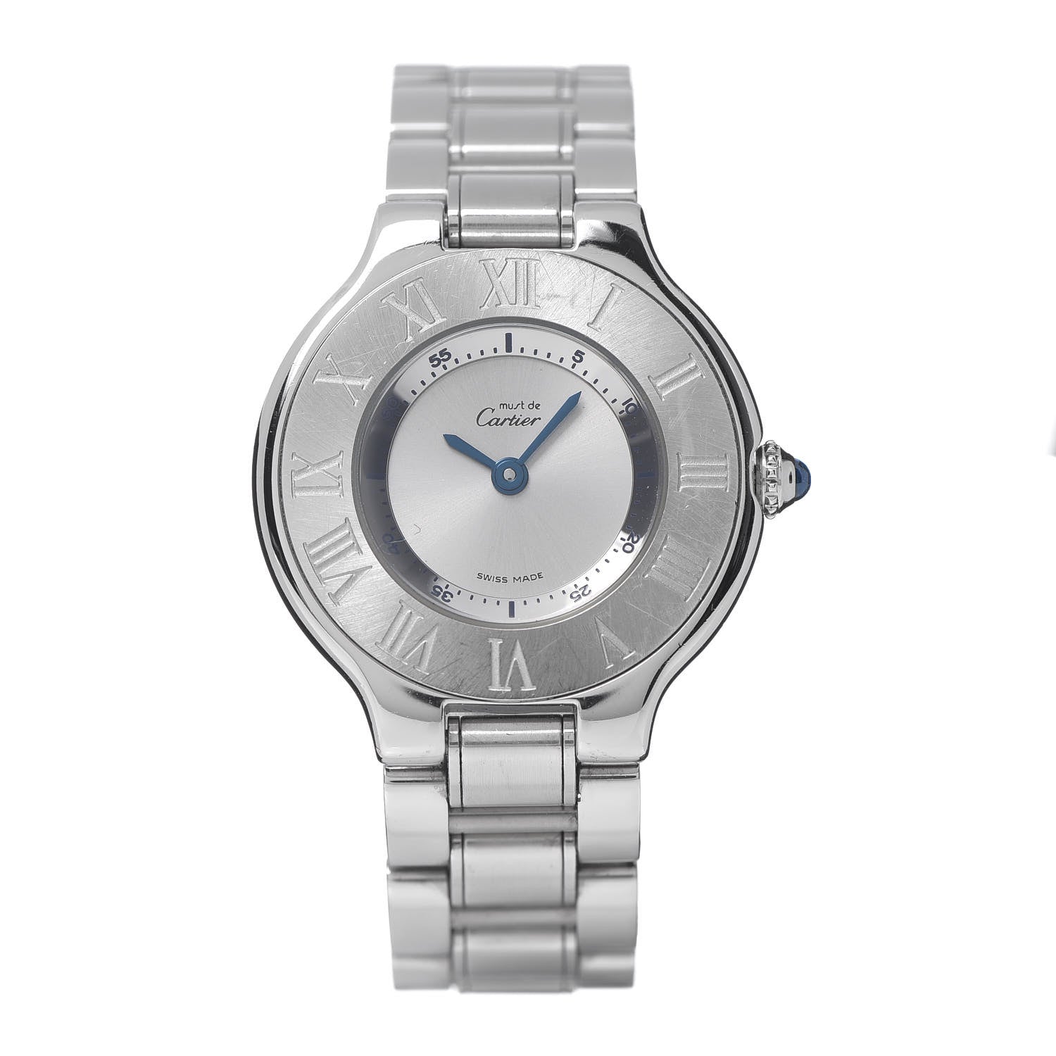 Cartier Stainless Steel 28mm Must De 21 Quartz Watch 1 of 9