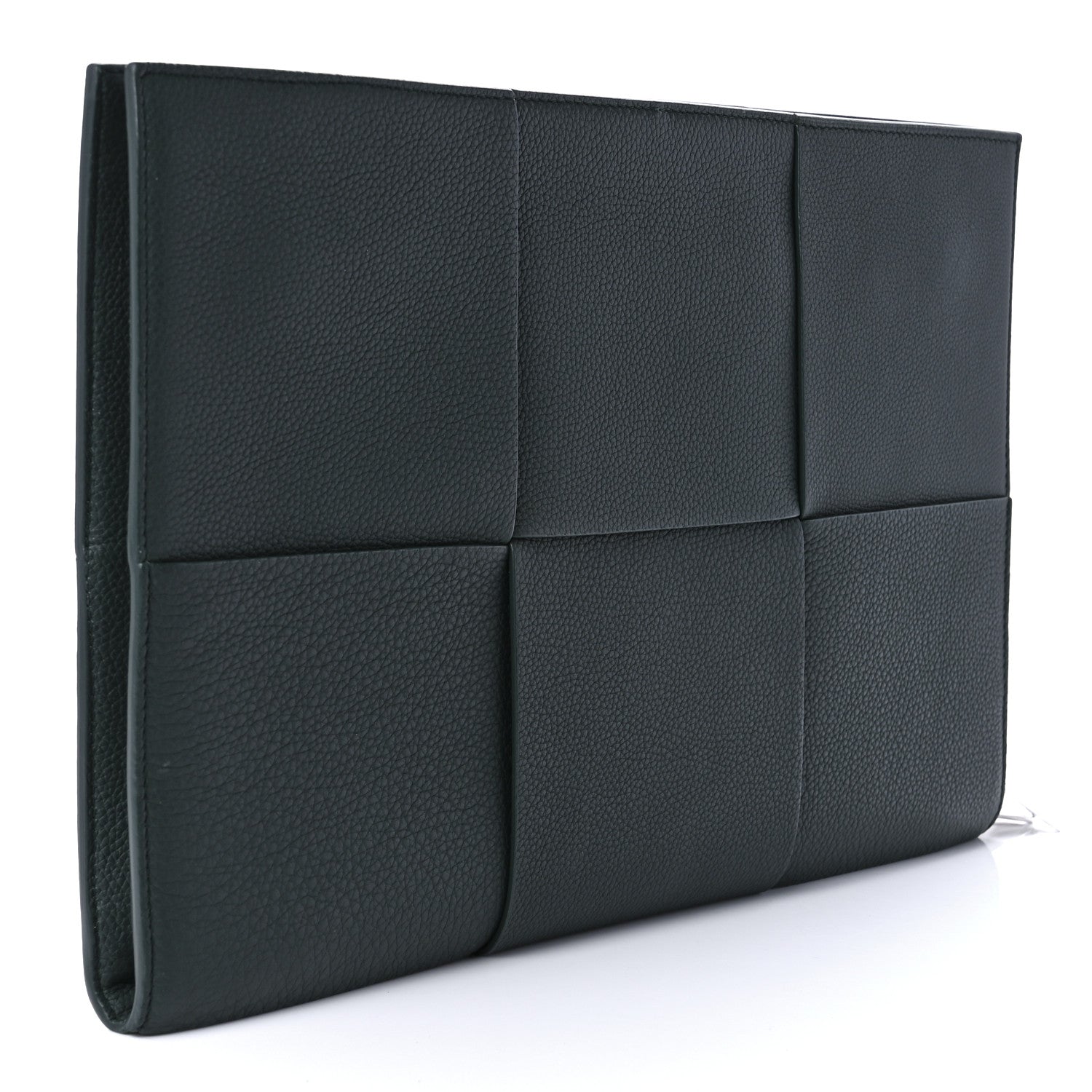 Bottega Veneta Grained Calfskin Maxi Intrecciato Document Case Pine Green 2 of 8