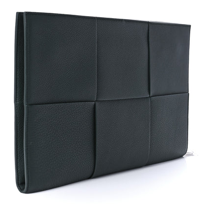Bottega Veneta Grained Calfskin Maxi Intrecciato Document Case Pine Green 2 of 8