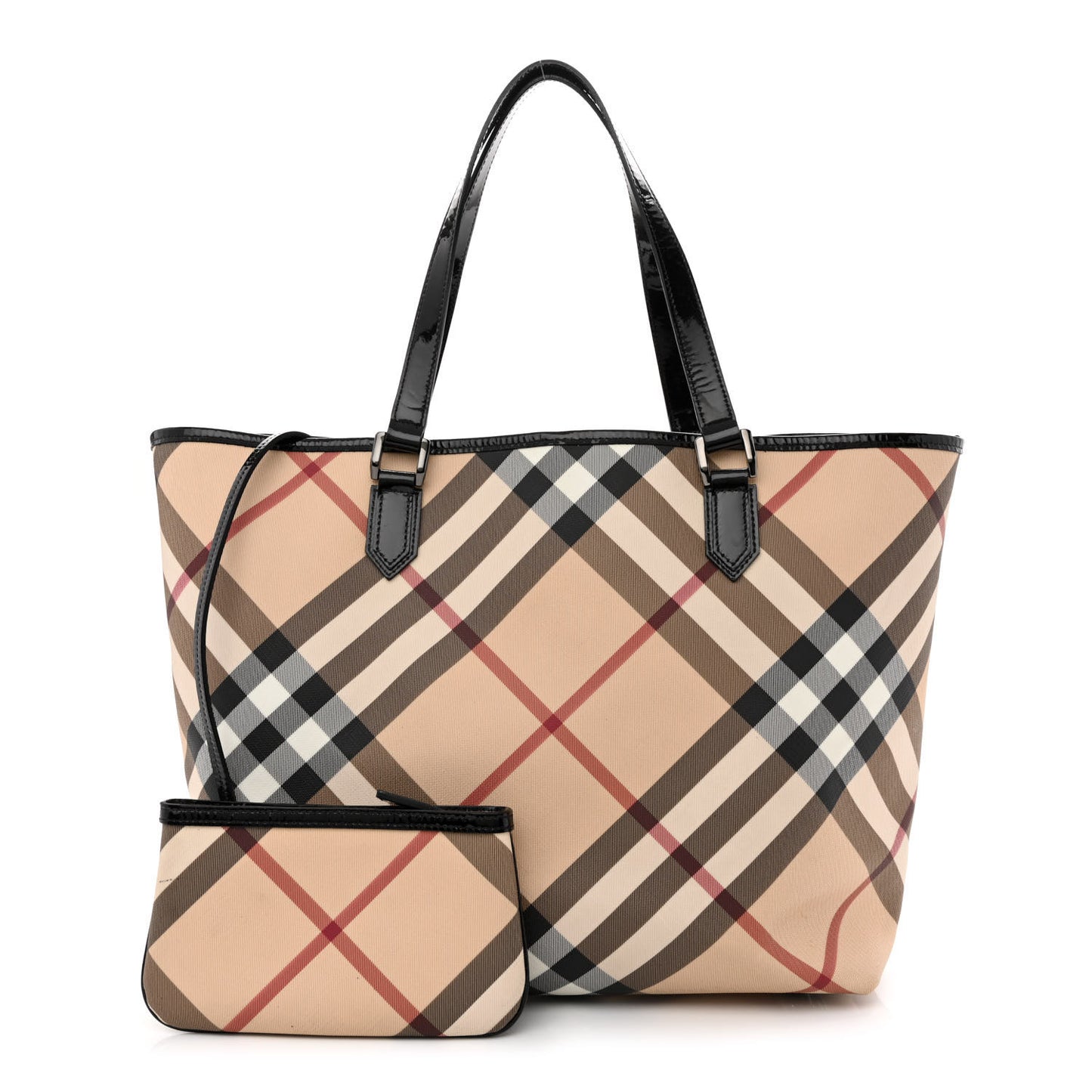 Nova Check Large Nickie Tote Black