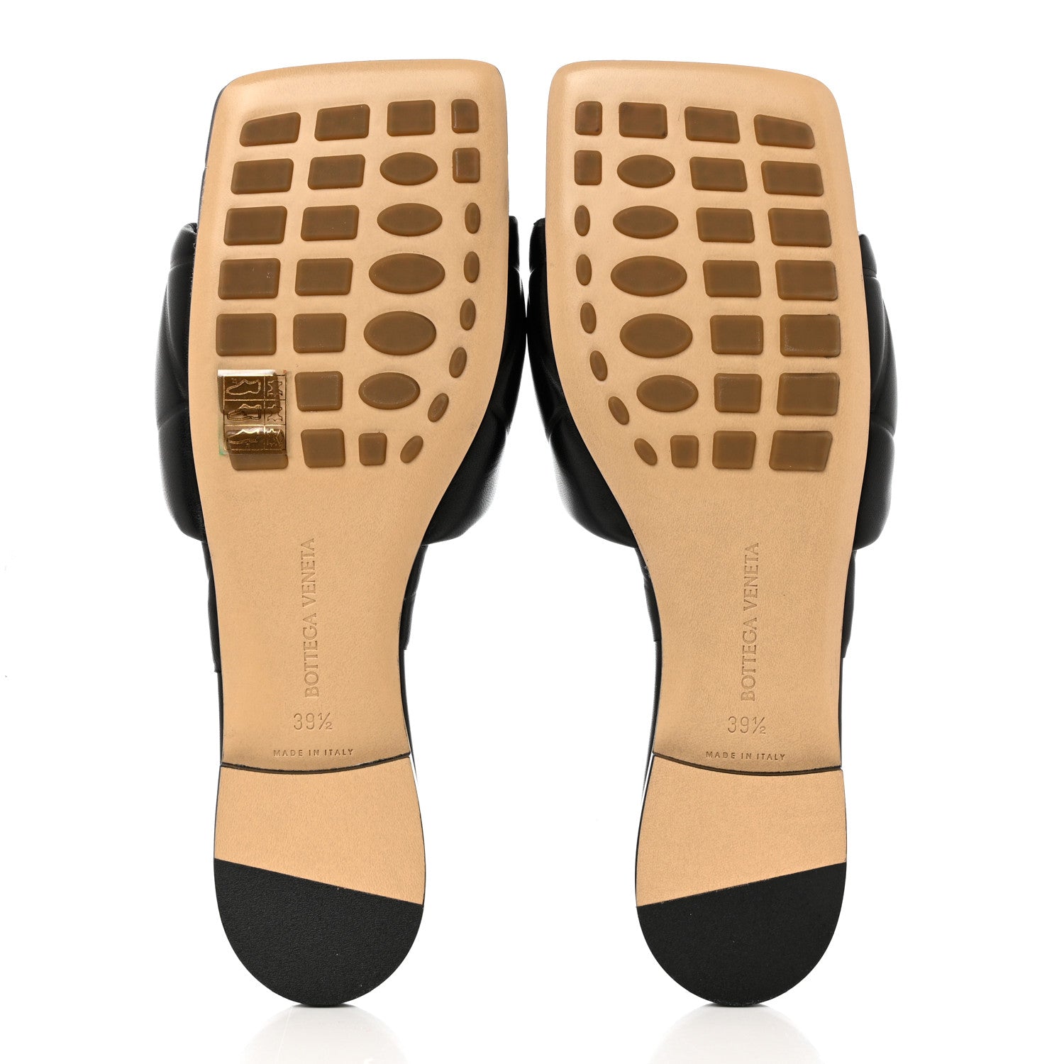 Bottega Veneta Nappa Quilted Rubber Lido Flat Sandals 39.5 Black 5 of 9