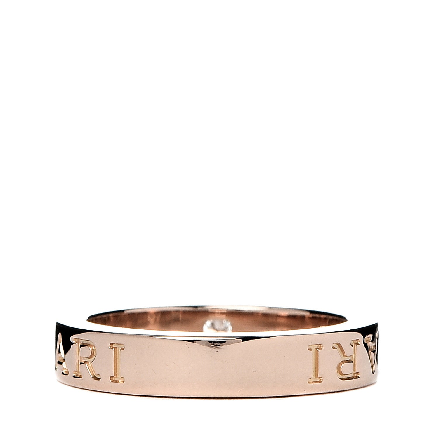 18K Rose Gold Diamond B.Zero1 Essential Band Ring 50 5.5