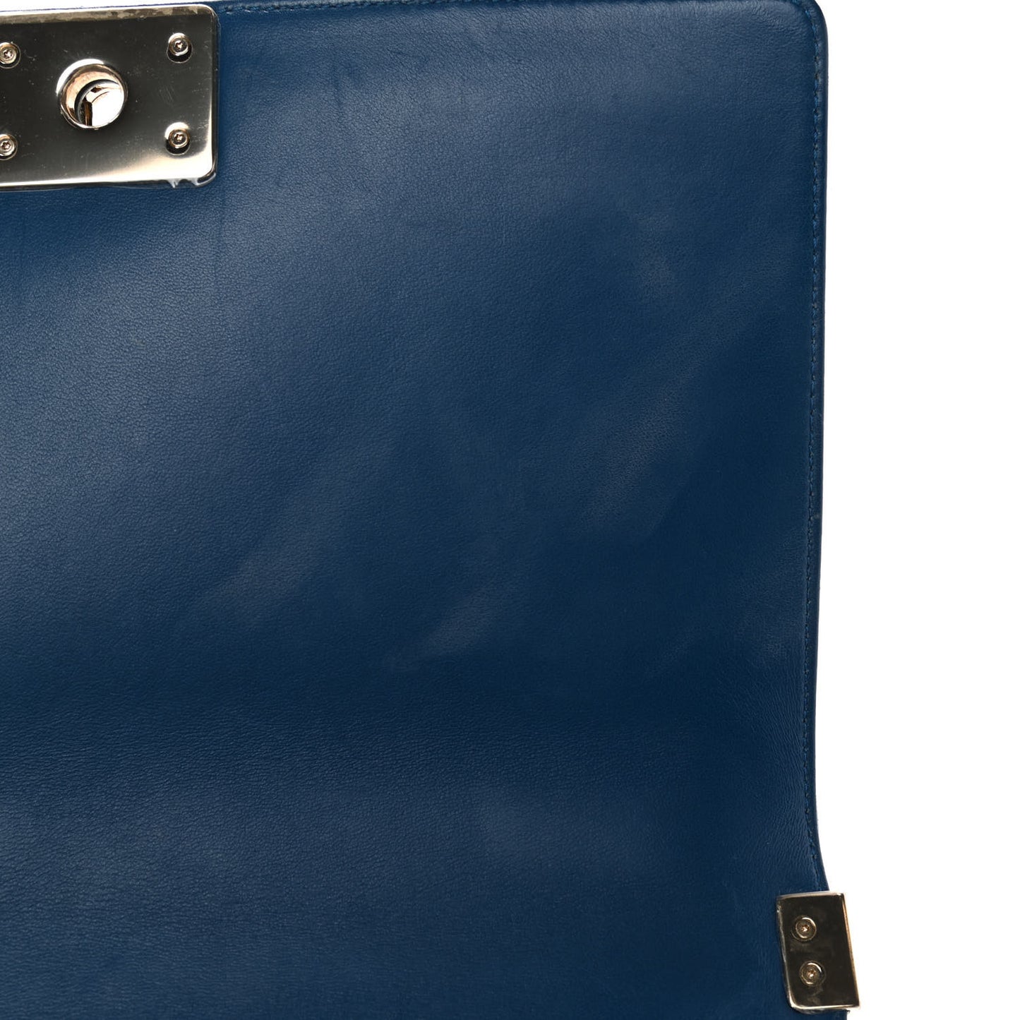 Calfskin Chevron Quilted New Medium Boy Flap Blue