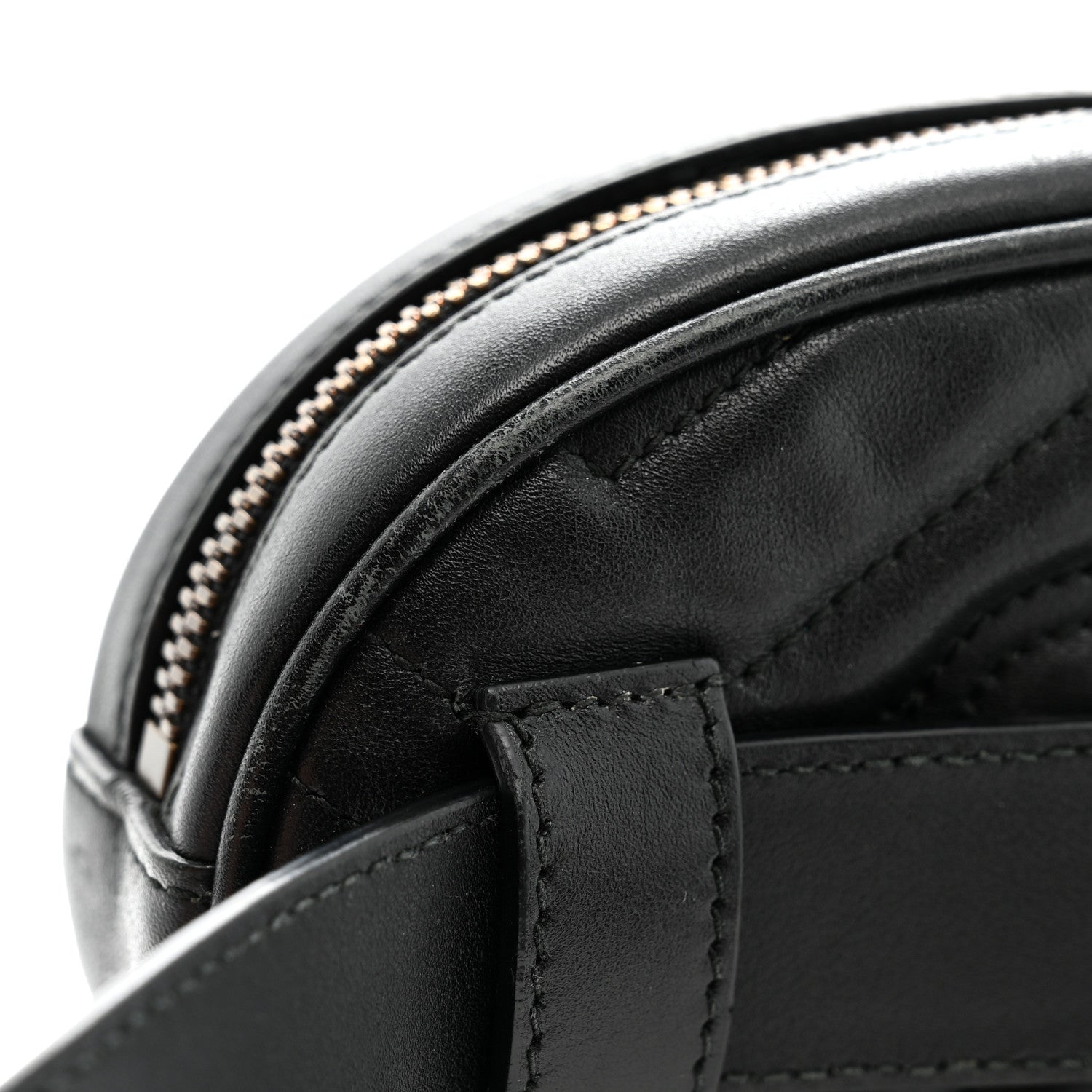 Gucci Calfskin Matelasse GG Marmont Belt Bag 85 34 Black 16 of 20