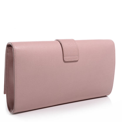 Saint Laurent Textured Leather ChYc Clutch Light Pink 3 of 7