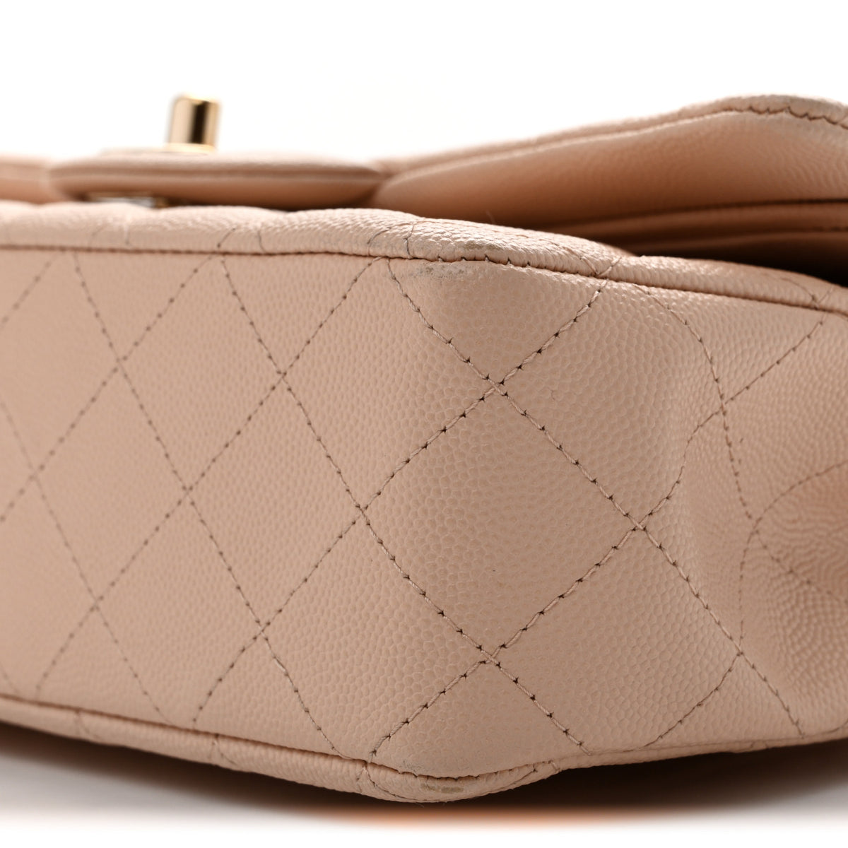 Chanel Caviar Quilted Medium Double Flap Light Beige 10 of 14