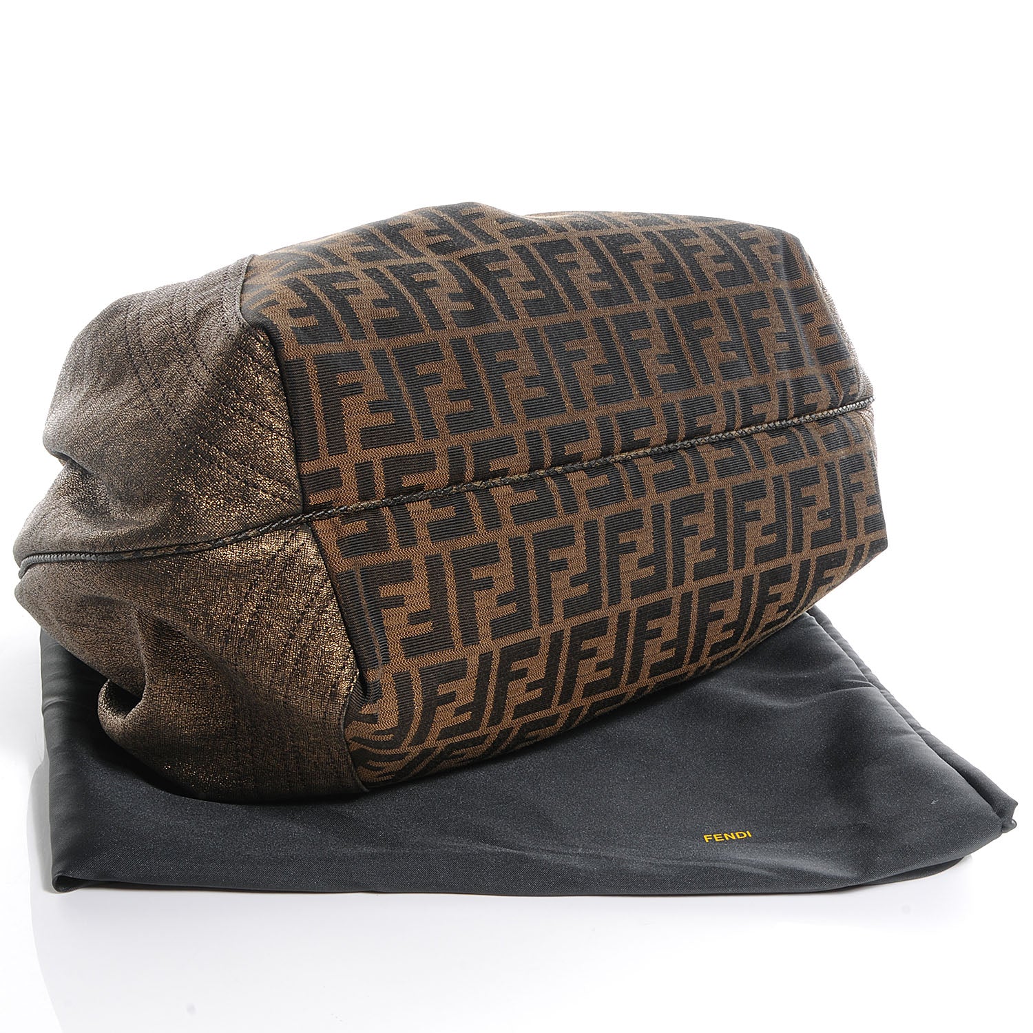 Fendi Zucca Goatskin Spy Tobacco Bronzo 4 of 9