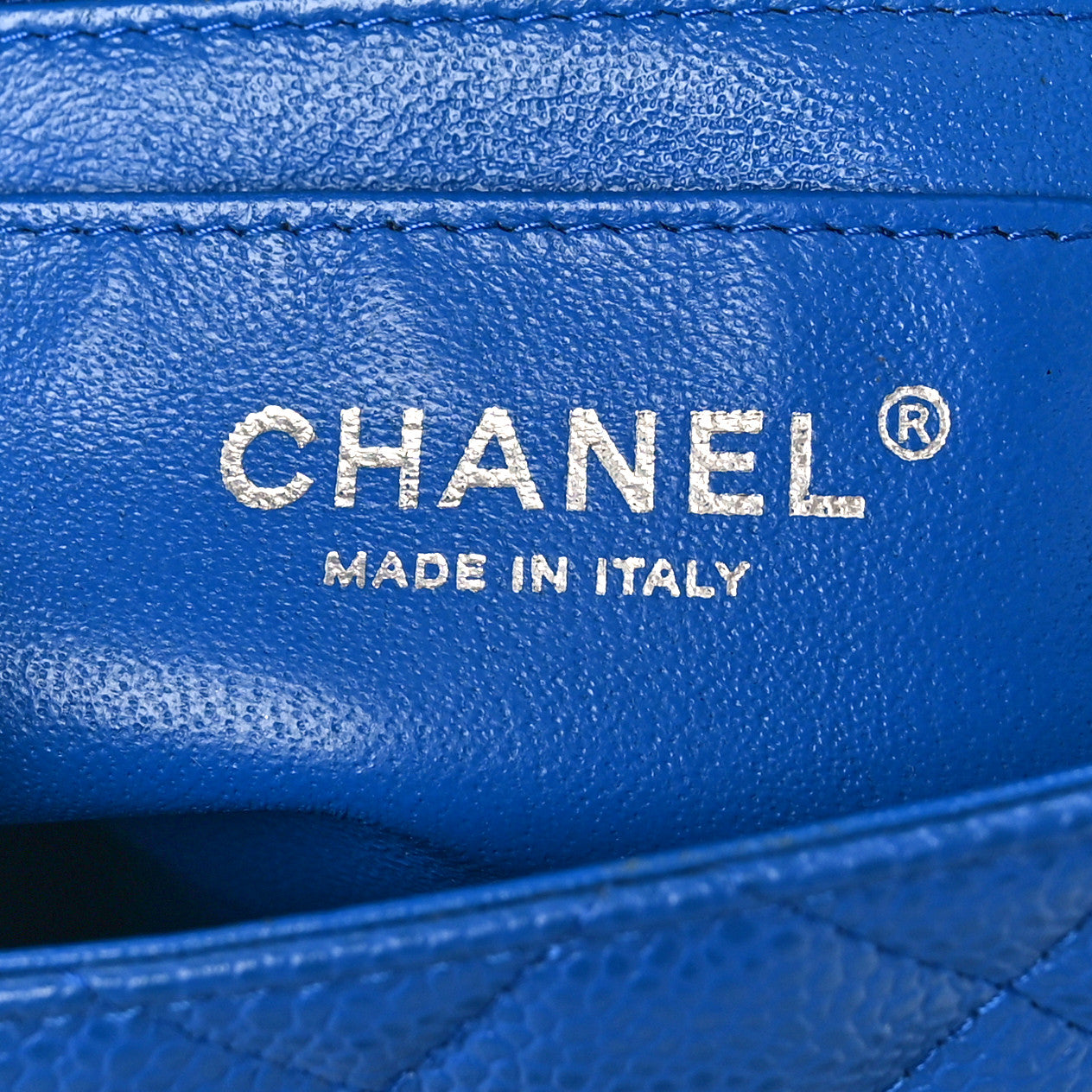 Chanel Caviar Quilted Mini Rectangular Flap Blue 7 of 9