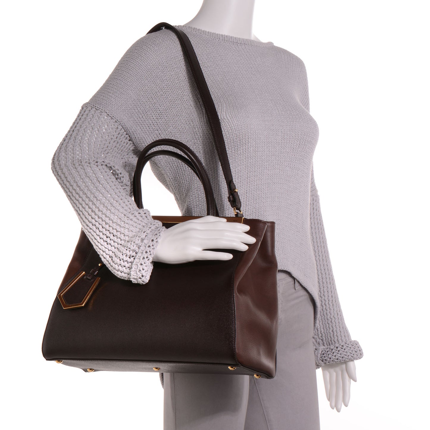 Vitello Elite Flamingo Regular 2Jours Tote Moro Marrone Nocciola