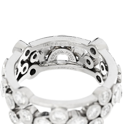 Tiffany Platinum Diamond Bubble Band Ring 48 4.5 4 of 5