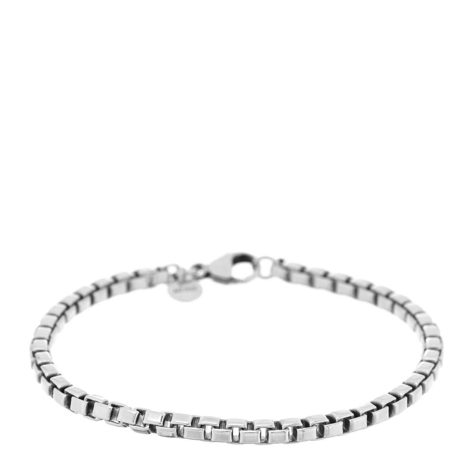 Tiffany Sterling Silver 4mm Venetian Link Bracelet 1 of 4