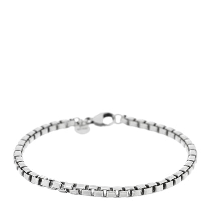 Tiffany Sterling Silver 4mm Venetian Link Bracelet 1 of 4