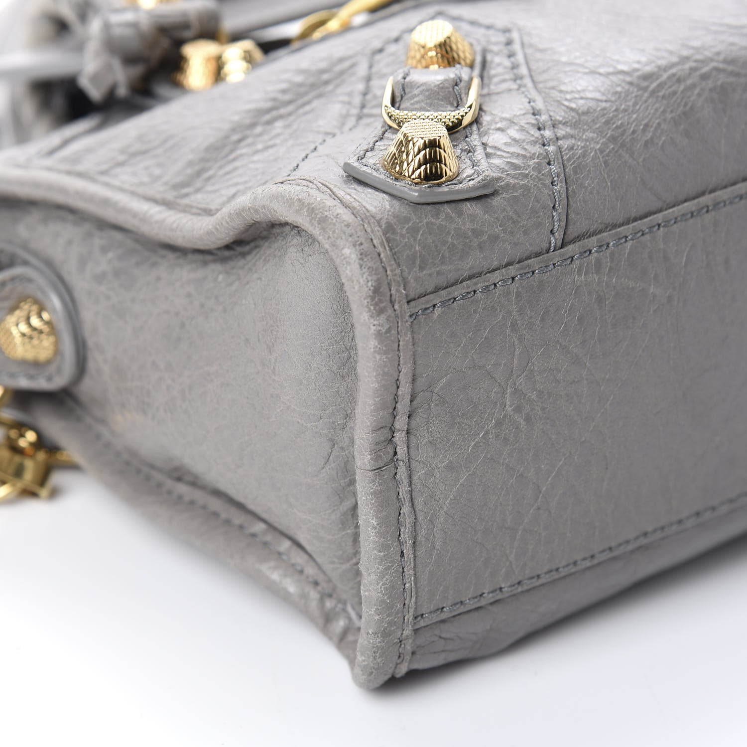 Balenciaga Agneau Giant 12 Gold Hardware Mini City Gris Pyrite 7 of 11