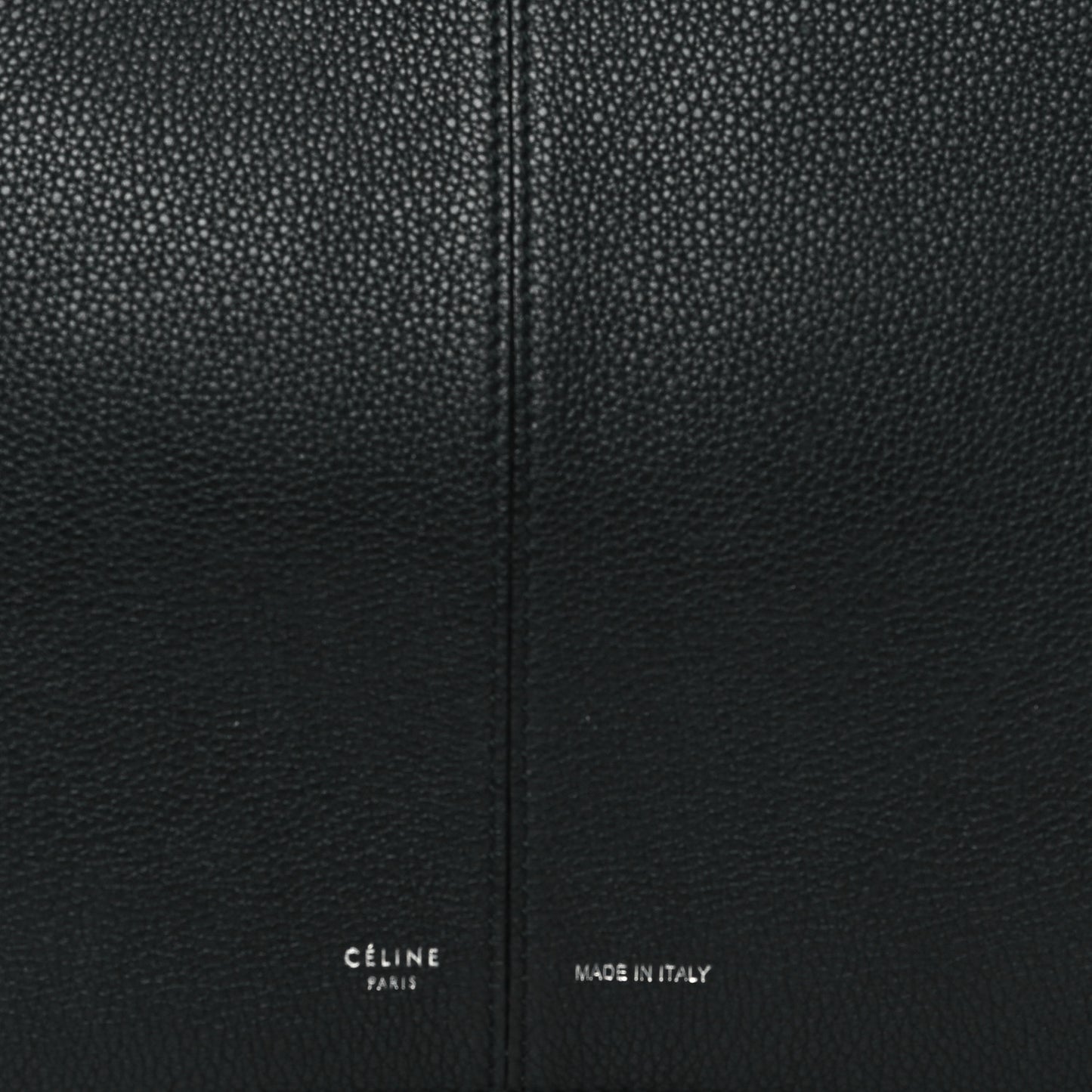 Baby Grained Calfskin Medium Tri-Fold Bag Black